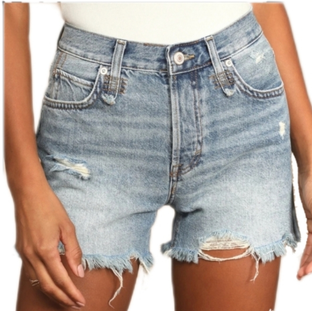 Free People Makai Cut Off Jean Shorts Loose Cannon